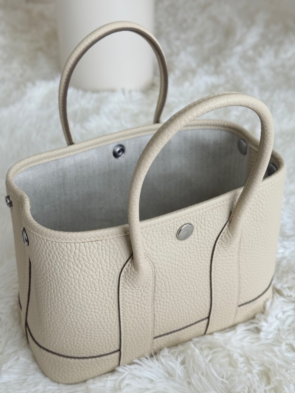 ✨Hermes.  23cm mini beige bag